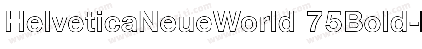 HelveticaNeueWorld 75Bold字体转换